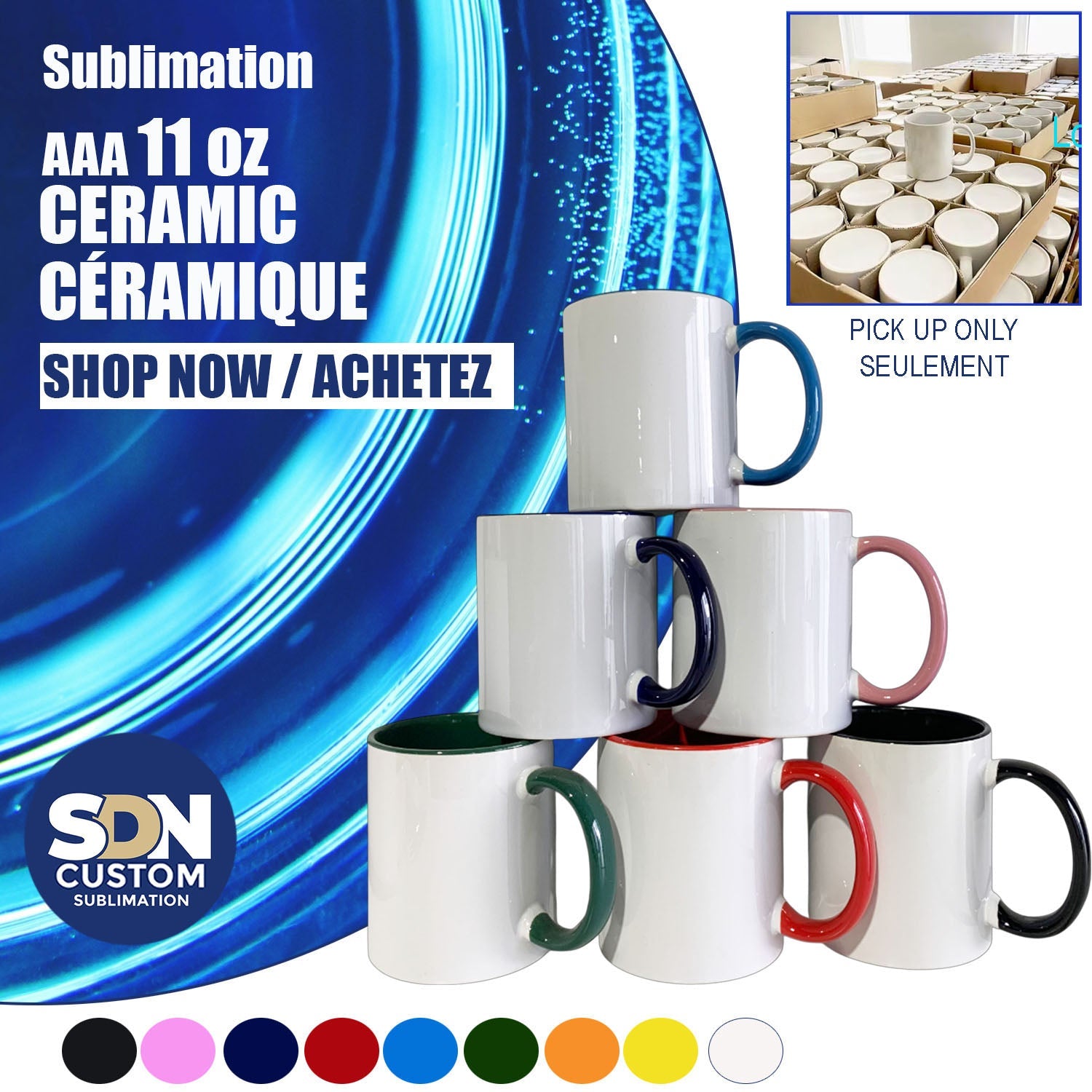 11 oz Mugs for pick up only