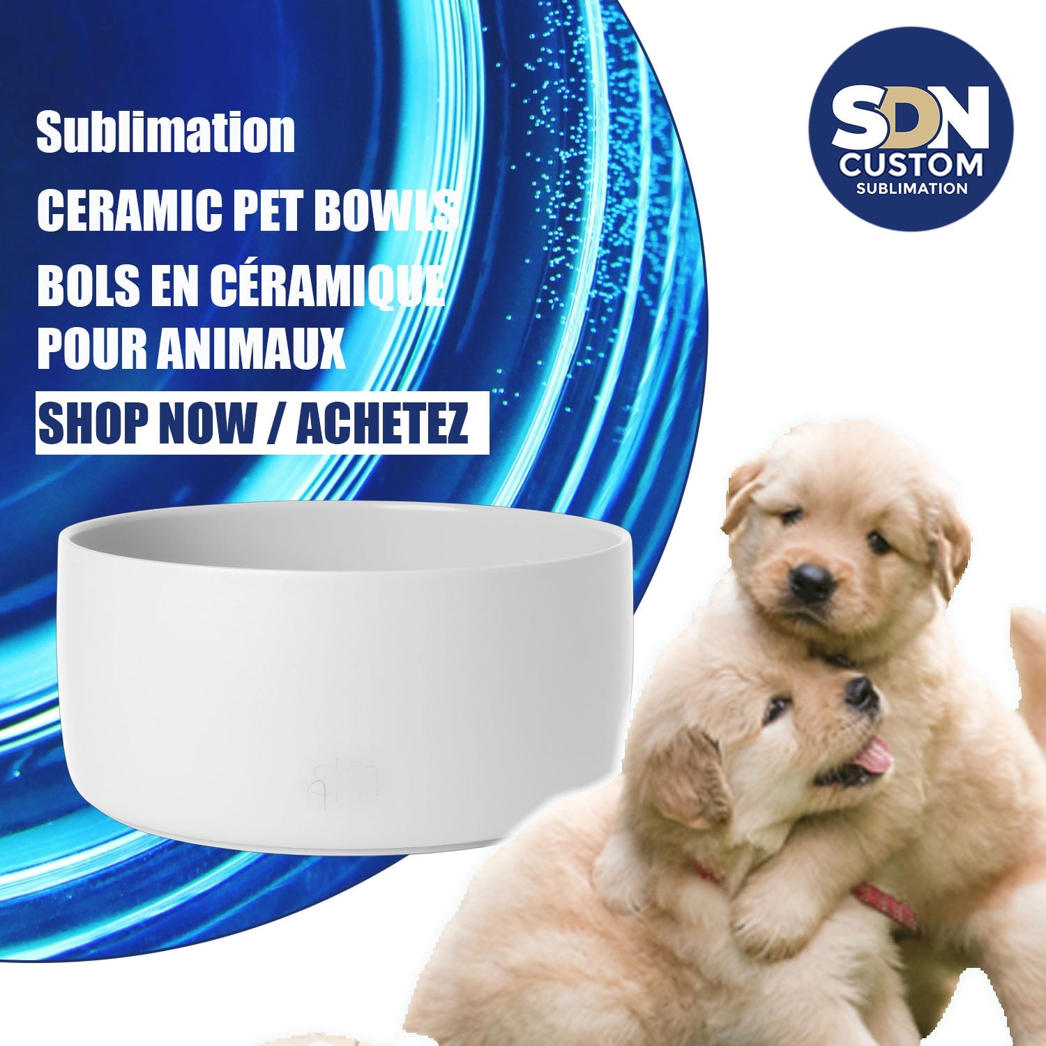 sublimation dog bowls