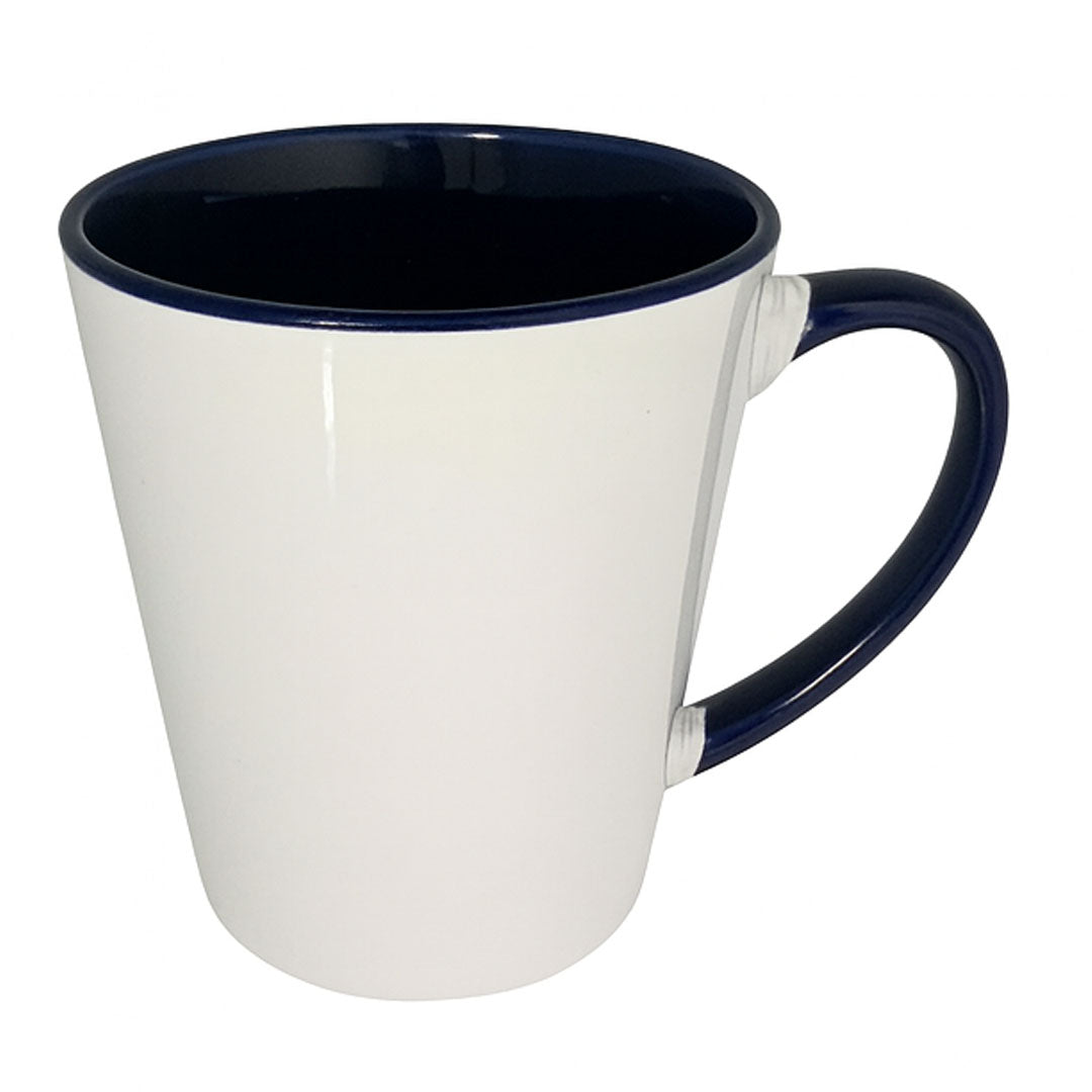 24 Pack-11oz Latte Mug for Sublimation – Navy Inner & Handle