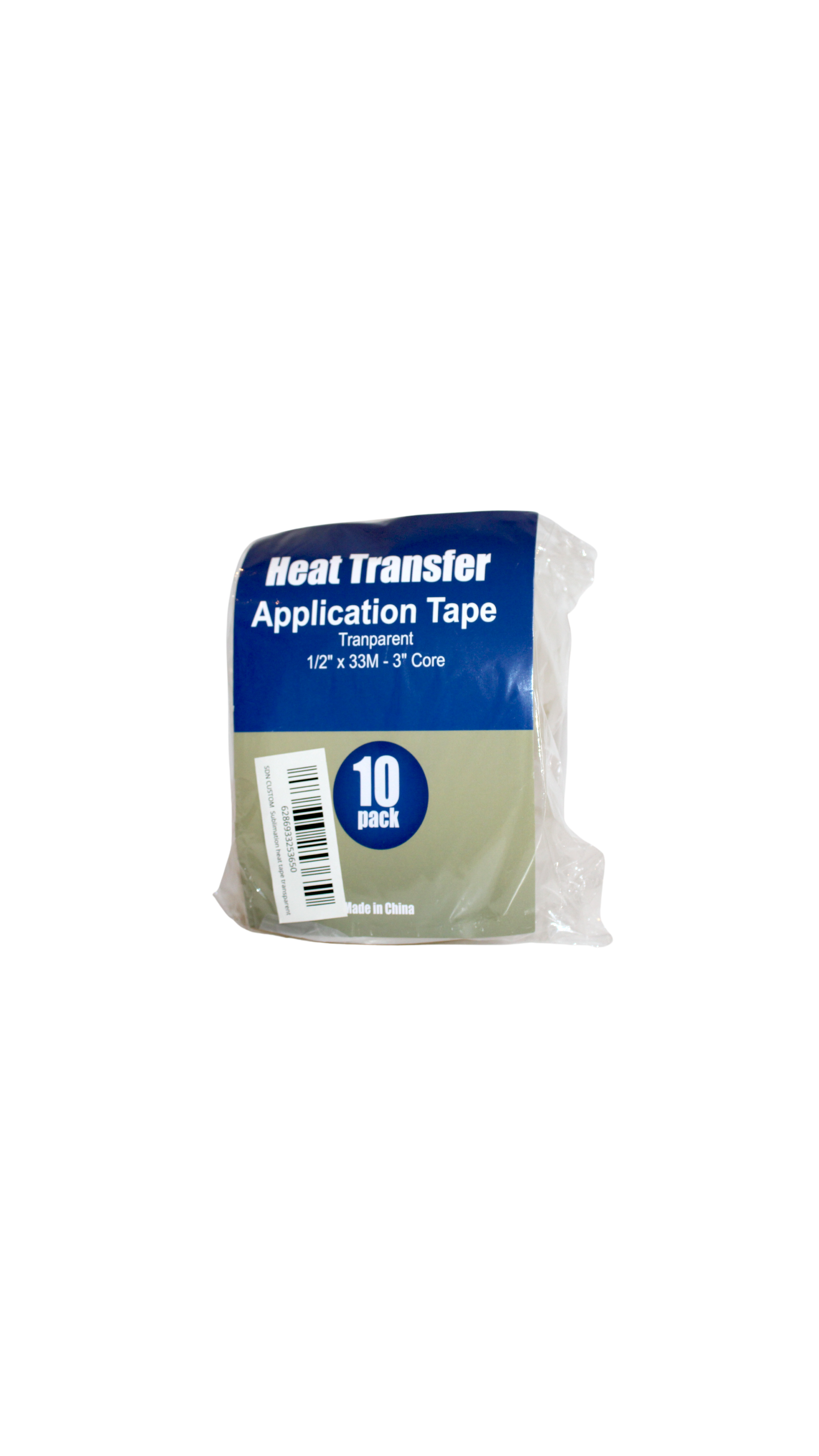 10 PACK-($2.50 Cost .unit)Sublimation Transparent heat tape 1/2 inch x 33M