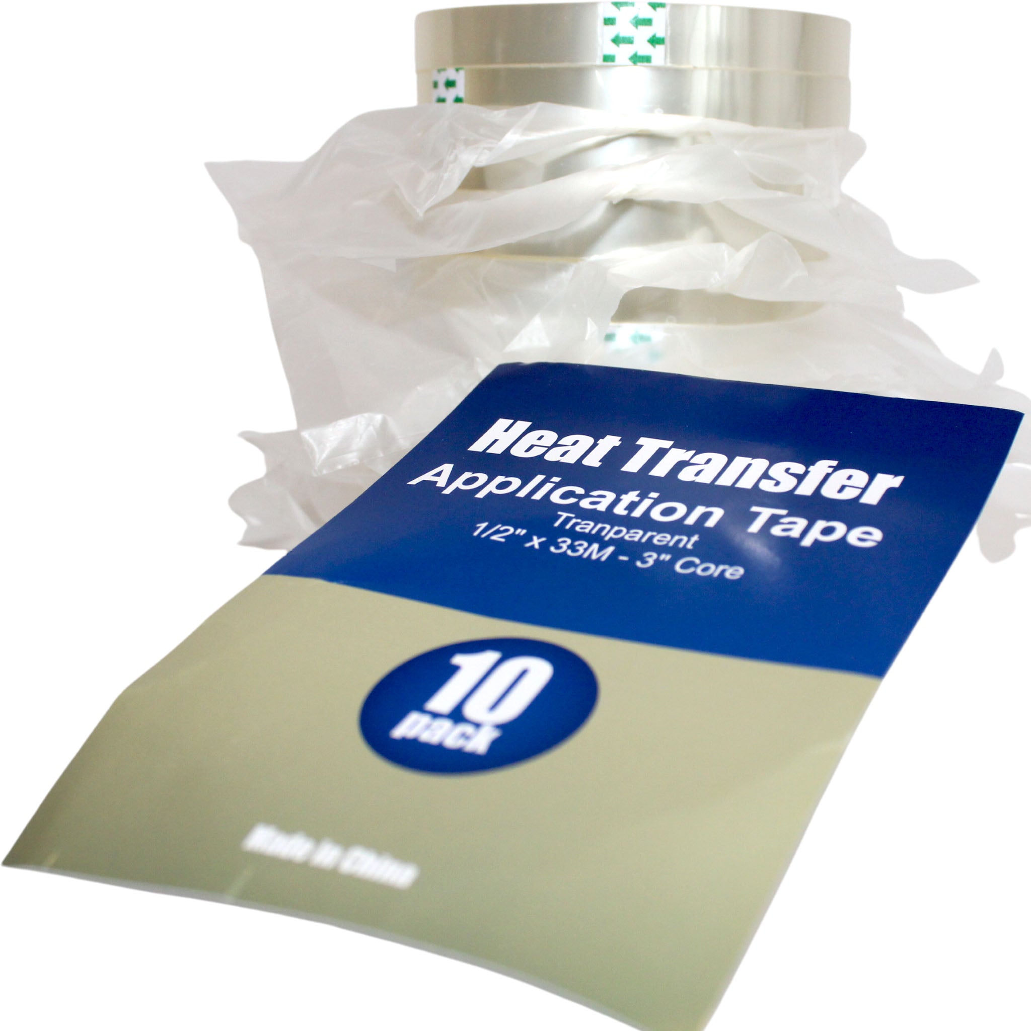 10 PACK-($2.50 Cost .unit)Sublimation Transparent heat tape 1/2 inch x 33M