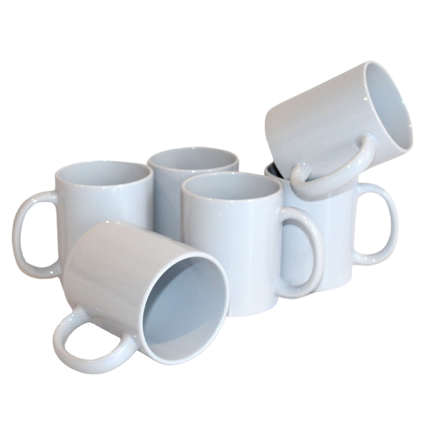 6 PACK -White 11 oz Sublimation Mugs with AAA Coating - Box of6 | Reinforced Styrofoam Packaging"