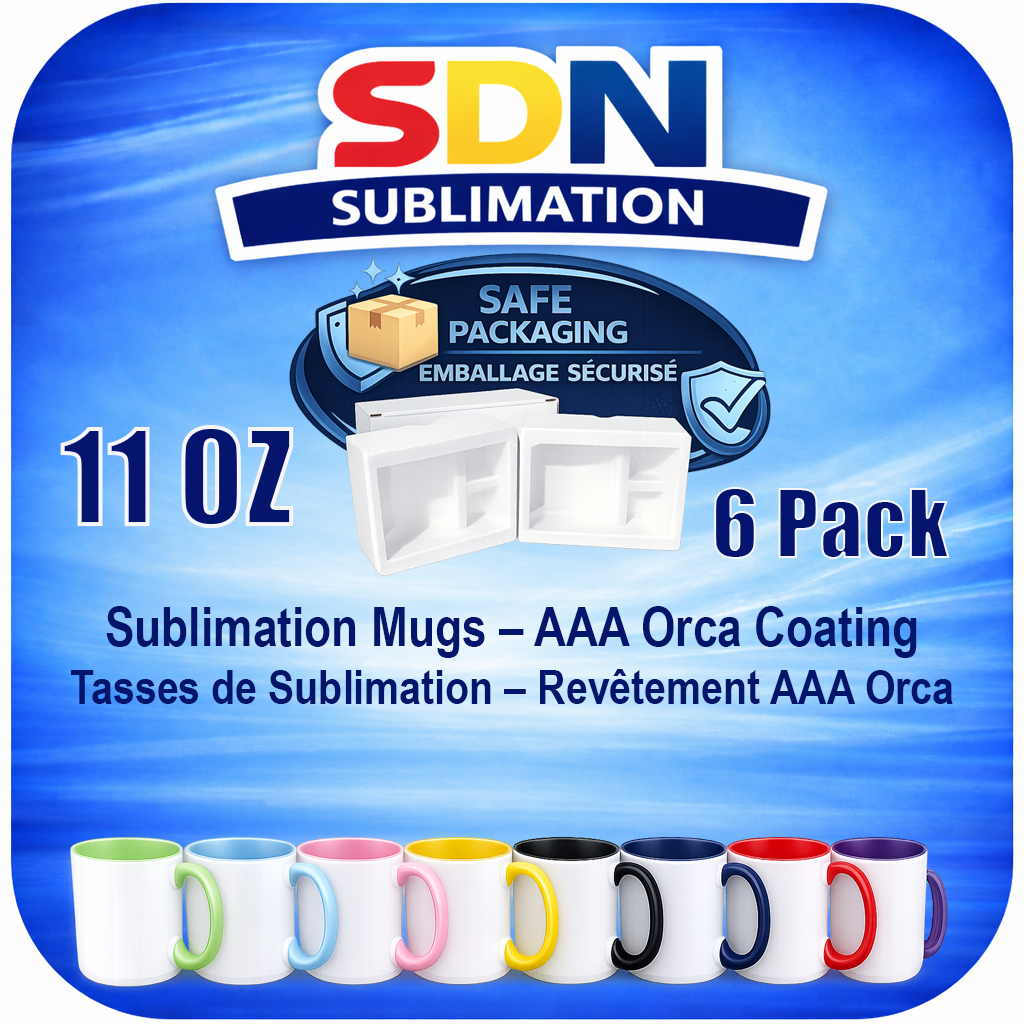 6 pack Sublimation Mugs 11 oz
