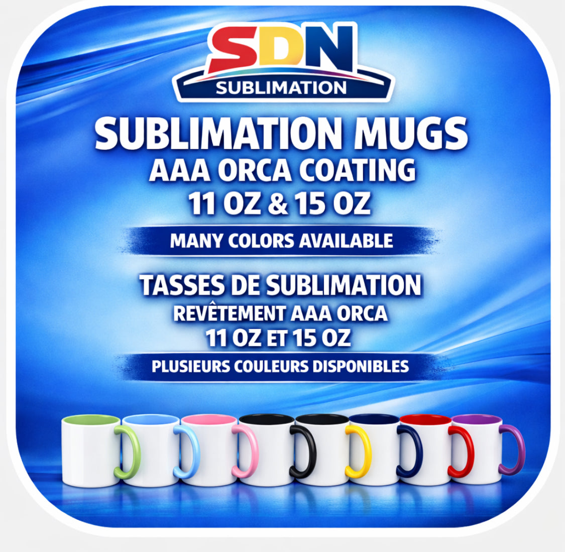 SUBLIMATION MUGS 11&15 OZ & Latte