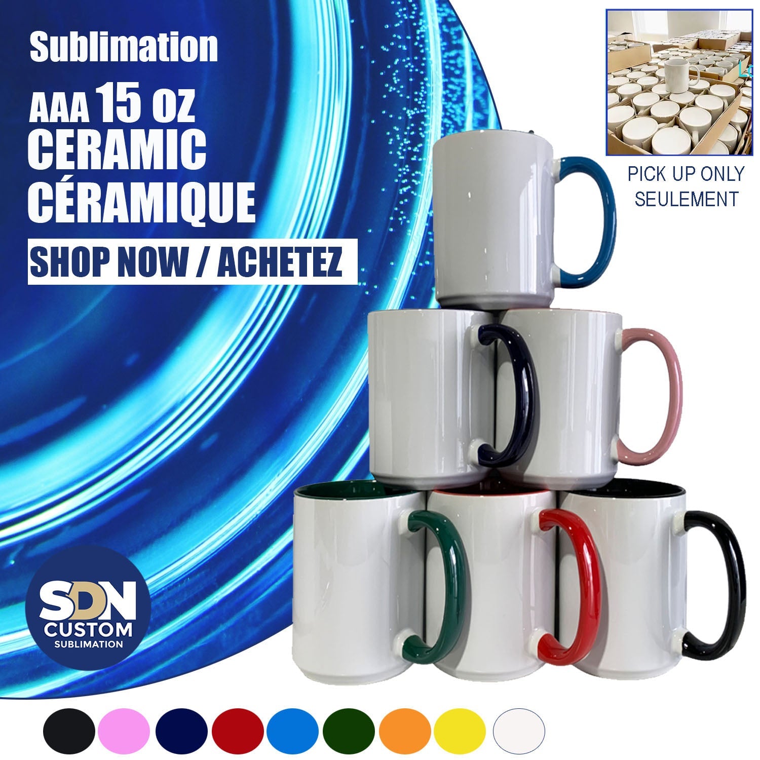 15 oz mugs for pick up only