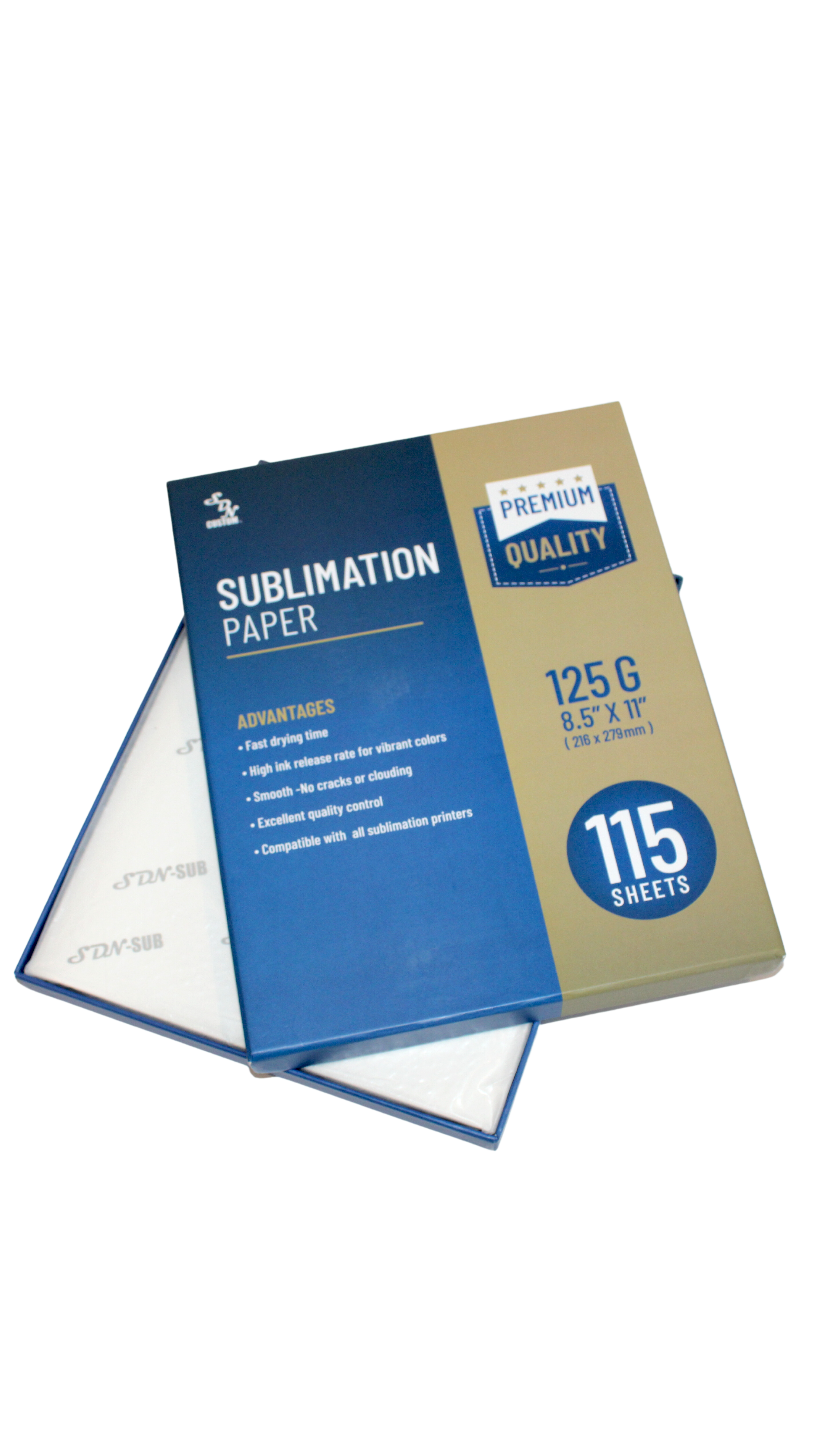 SDN Sublimation Inc Papier de sublimation 125g 115 feuilles