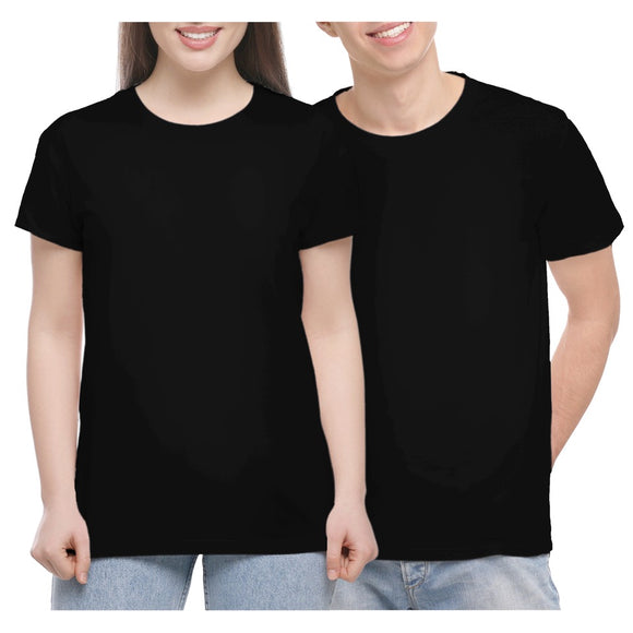 Adult  T-Shirts Black Super Soft (95% Polyester-5% Spandex)  - 5 Pack