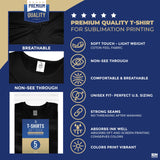 Adult  T-Shirts Black Super Soft (95% Polyester-5% Spandex)  - 5 Pack