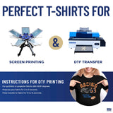 Adult  T-Shirts Black Super Soft (95% Polyester-5% Spandex)  - 5 Pack