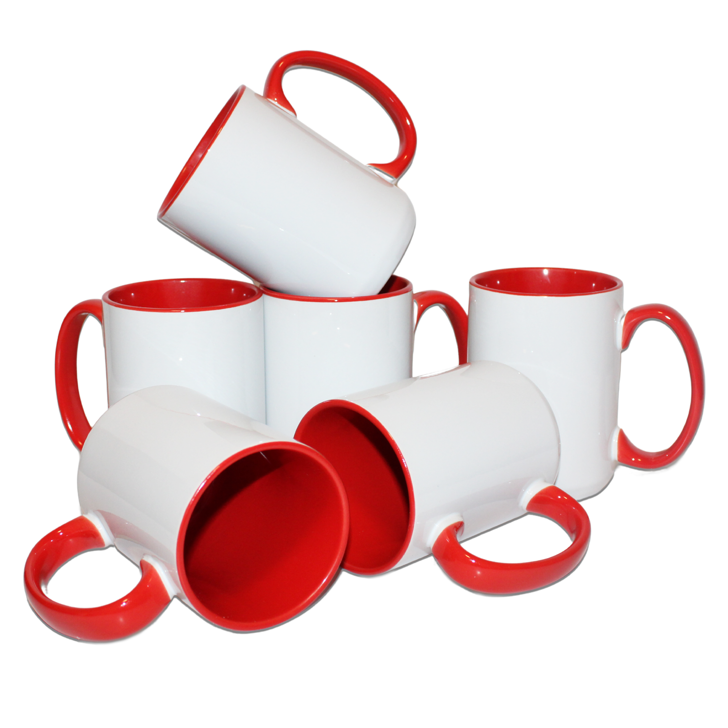 4-Pack 11 oz Red Two-Tone Sublimation Mugs with Foam Support Mug Shipping  Box