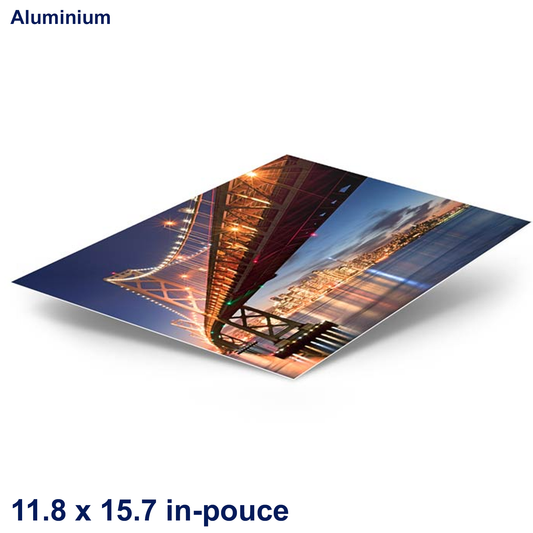 Panneau métallique en aluminium Sublimation 11,8x15,7 pouces (AVEC TROU)