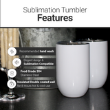 SDN SUBLIMATION 12 oz wine tumbler