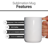 SDN SUBLIMATION 15oz white mugs 