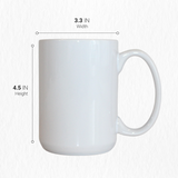 "Blank White 15 oz Sublimation Mugs with AAA Coating - Box of 24 | Full-Color Printing | Reinforced Styrofoam Packaging"