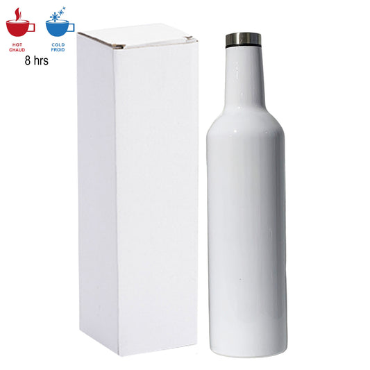 Sublimation 750ml stainless steel wine bottle