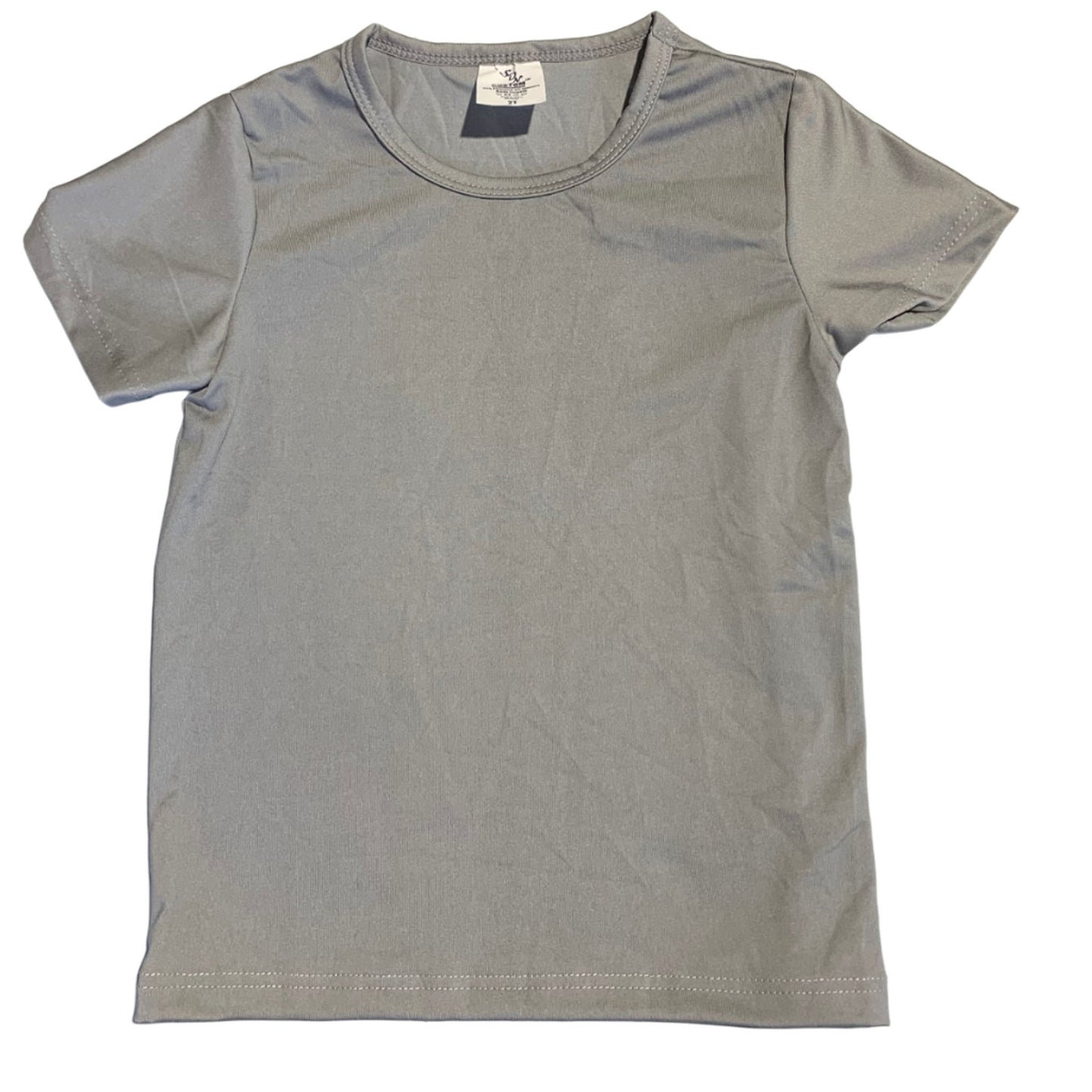 Pack de 5 T-shirts à sublimation pour enfants Gris (95 % polyester-5 % élasthanne) Sensation de coton super doux -