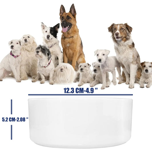 18-PACK-Small Sublimation Pet Bowl 4,9 x 2,8 pouces avec revêtement AAA - | Emballage en polystyrène renforcé"