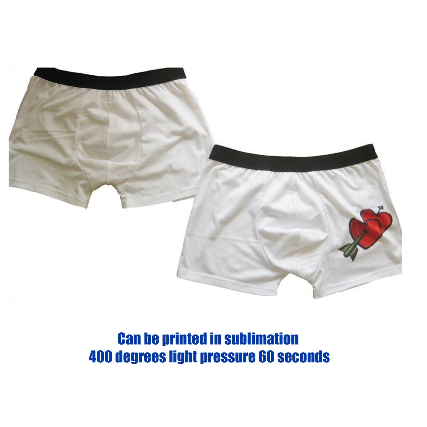 white sublimation boxers